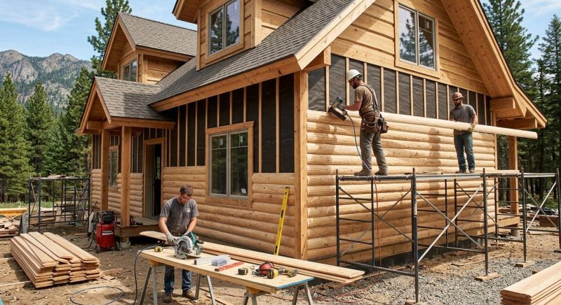 Log Siding Installation in Nashport, OH