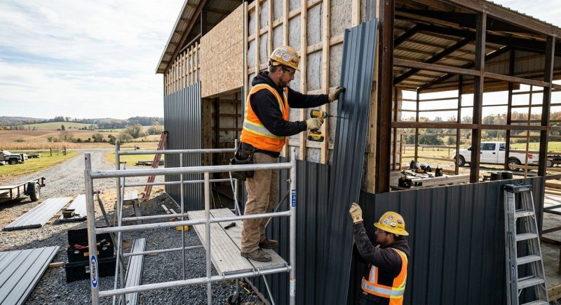 Metal Barn Siding Installation in Licking County, OH