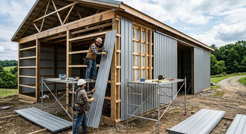 Metal Barn Siding Installation in Licking County, OH