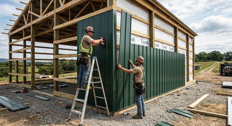 Metal Barn Siding Installation in Licking County, OH