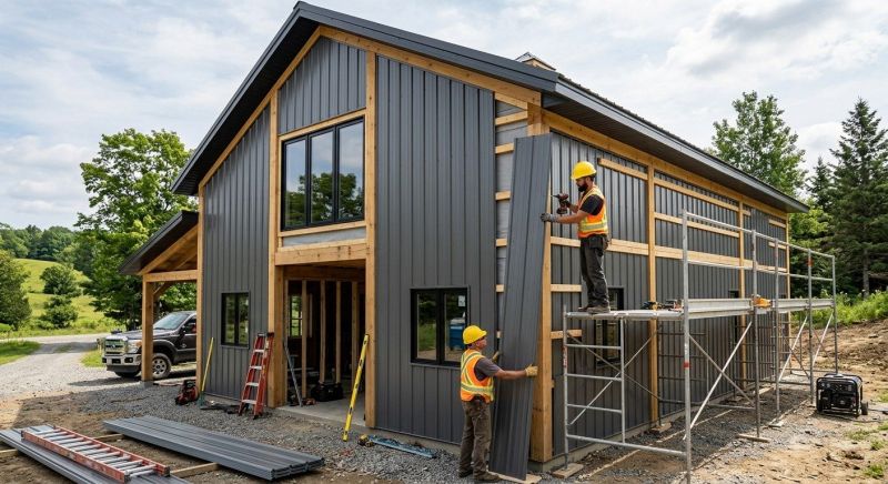 Pole Barn Siding Installation in Licking County, OH