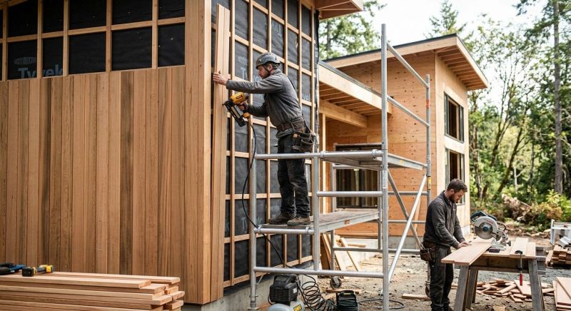 Wood Cladding Installation in New Albany, OH