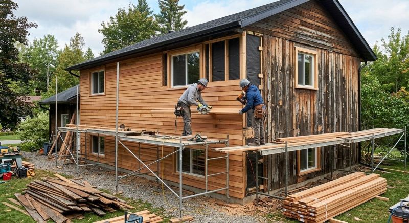 Wood Cladding Installation in Utica, OH